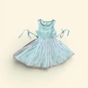 Beautiful Party Dress Size 12 Pale Tiffany Blue With jeweled collar